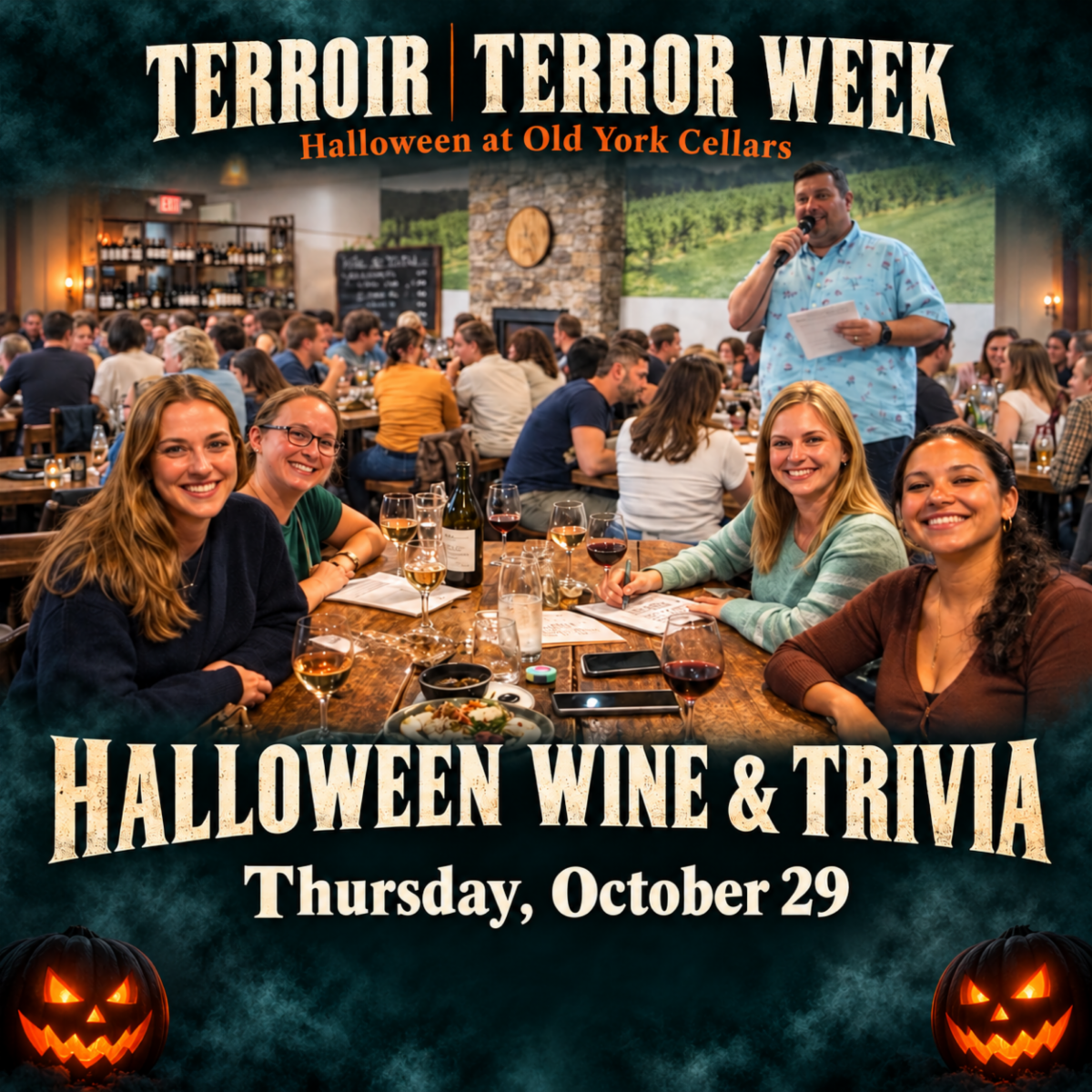 Wine & Spooky Trivia Thursday 6:30 - 8 pm in Hunterdon