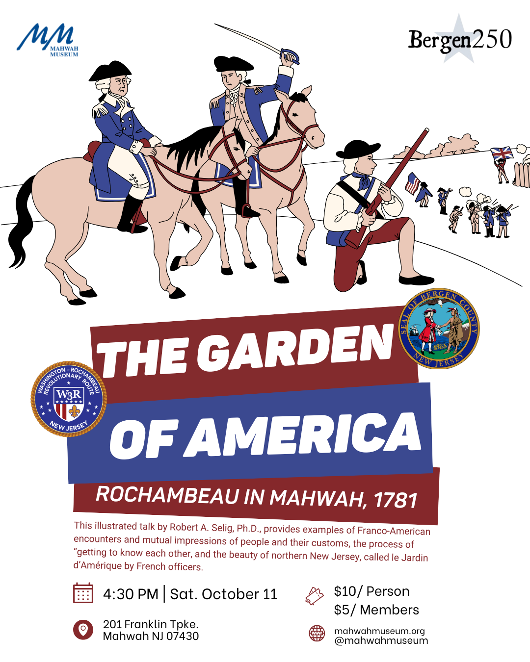 “The Garden of America” Rochambeau in Mahwah, 1781