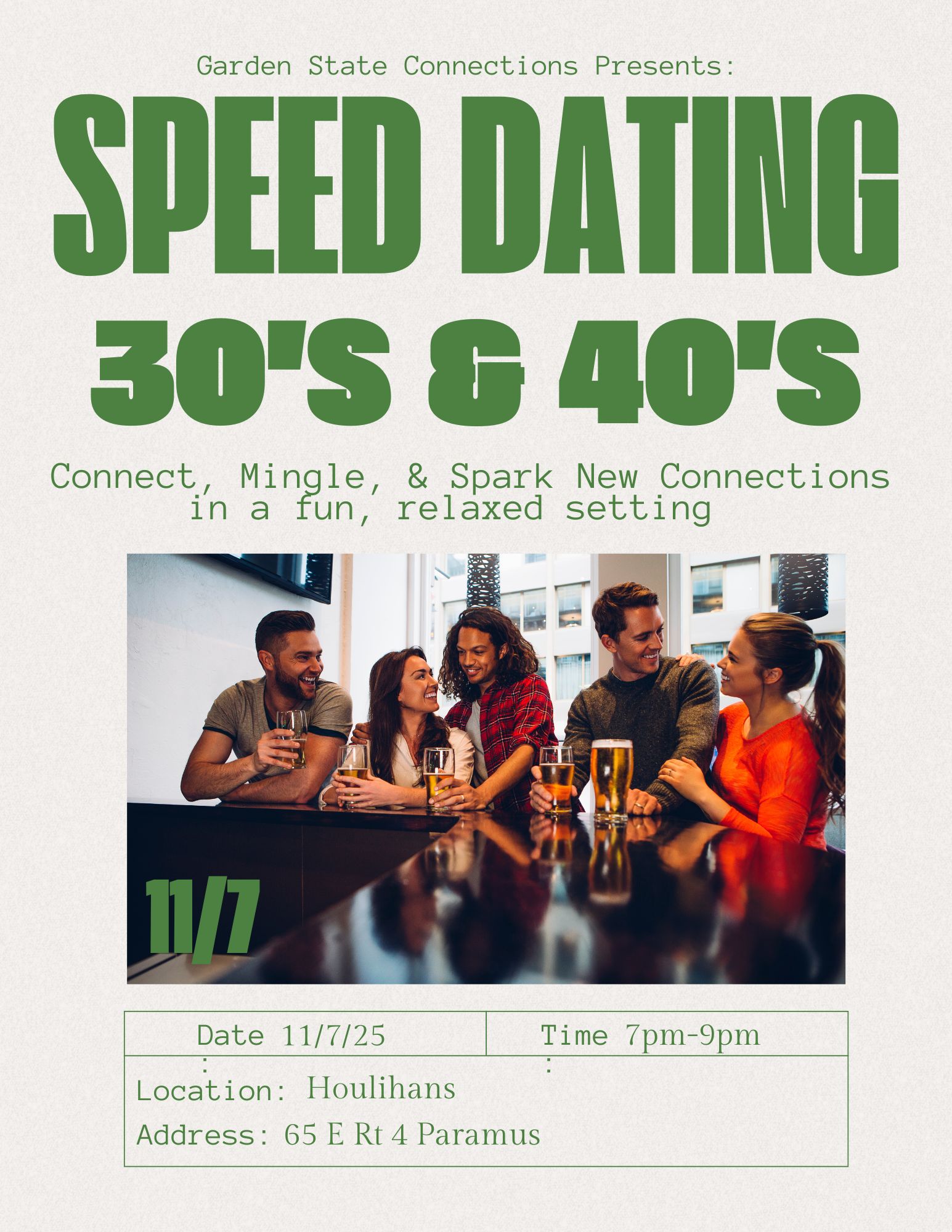 Speed Dating for 30s & 40s | Paramus | NJ Events