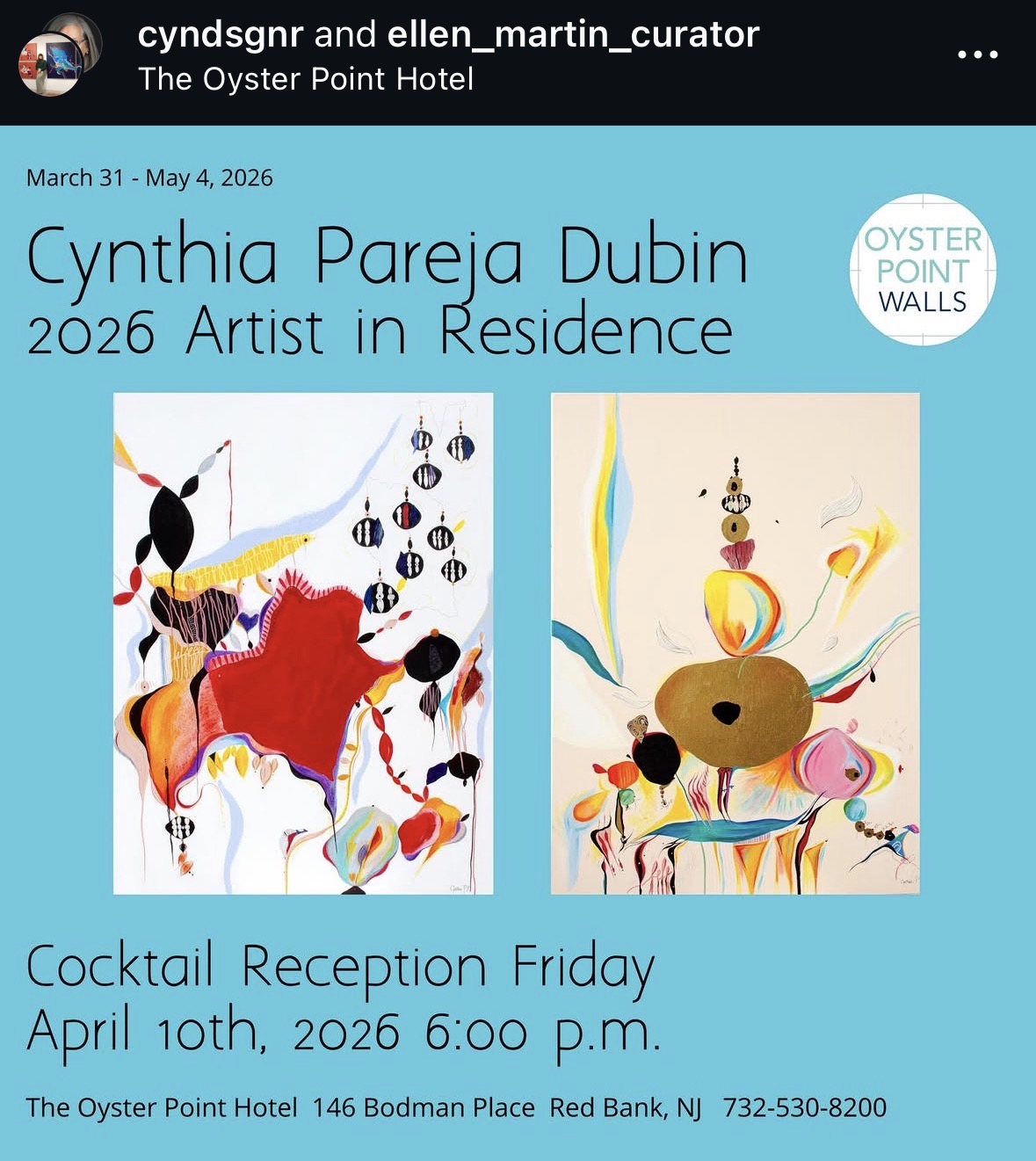 Opening Cocktail Reception - Cynthia Pareja Dubin Artist In Residence