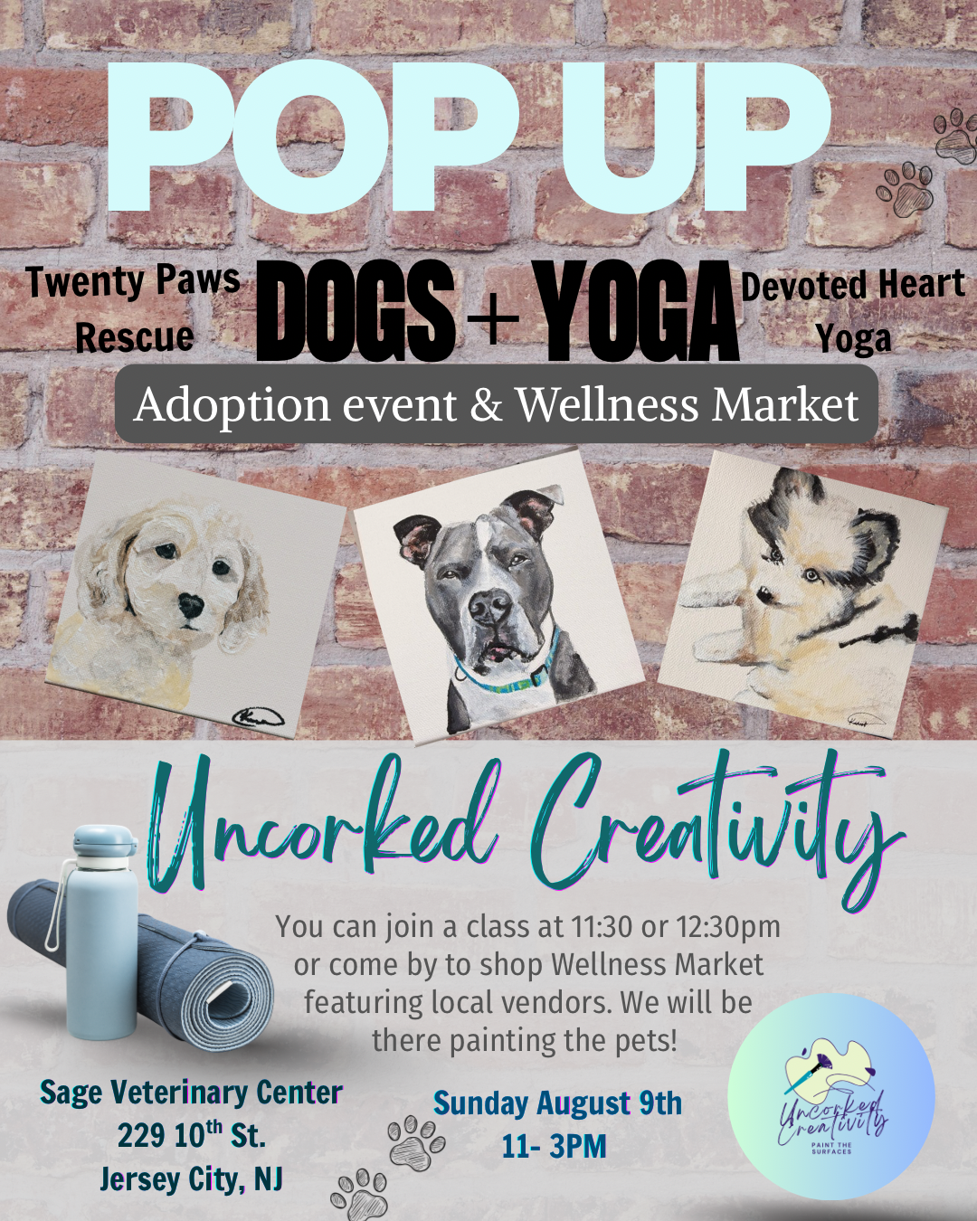 Pet Portraits pop up