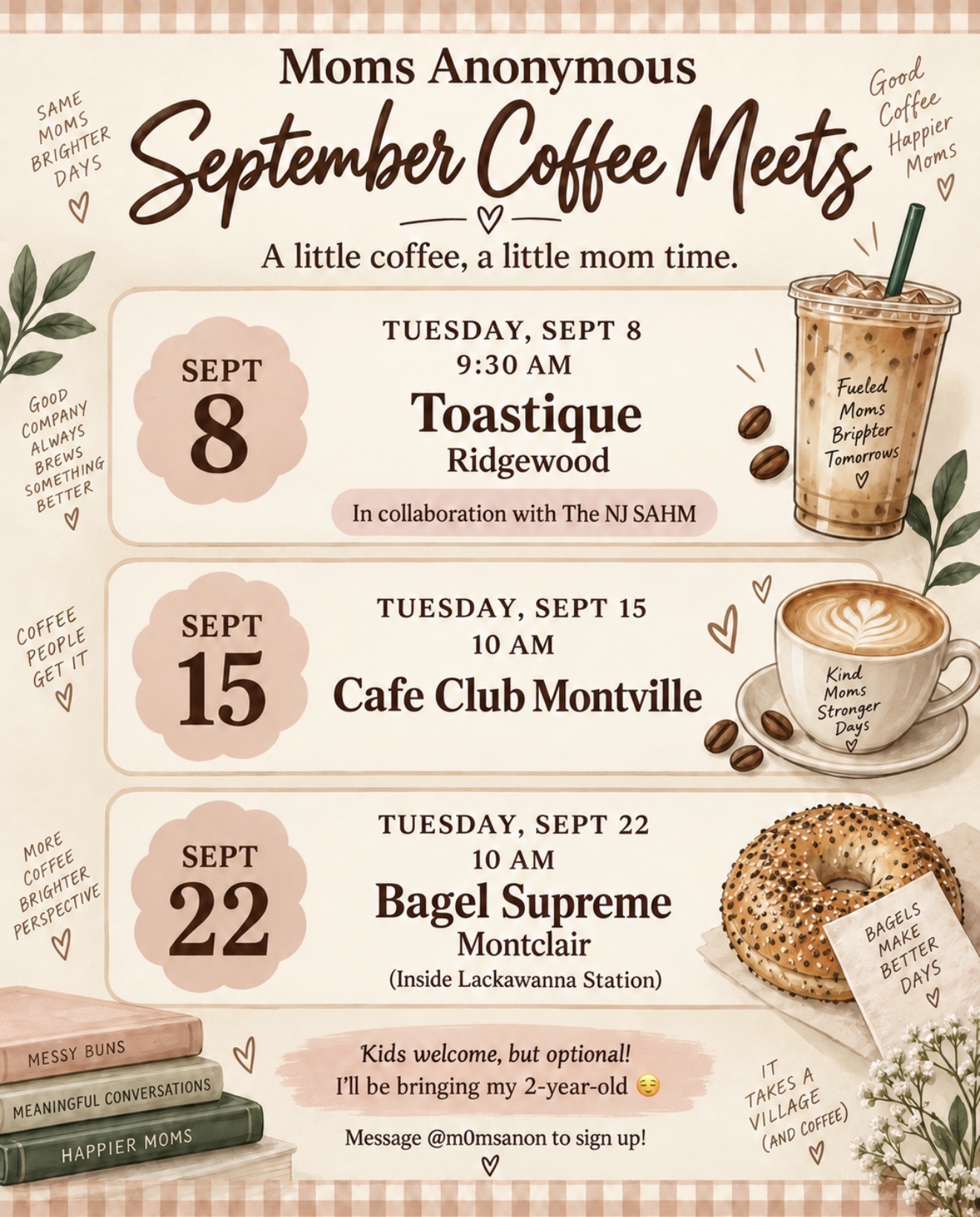 Ridgewood Moms Anonymous September Coffee Meet in Ridgewood