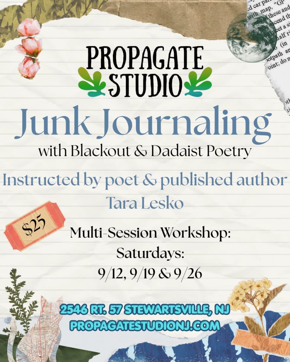Junk Journaling with Blackout & Dadaist Poetry in Stewartsville