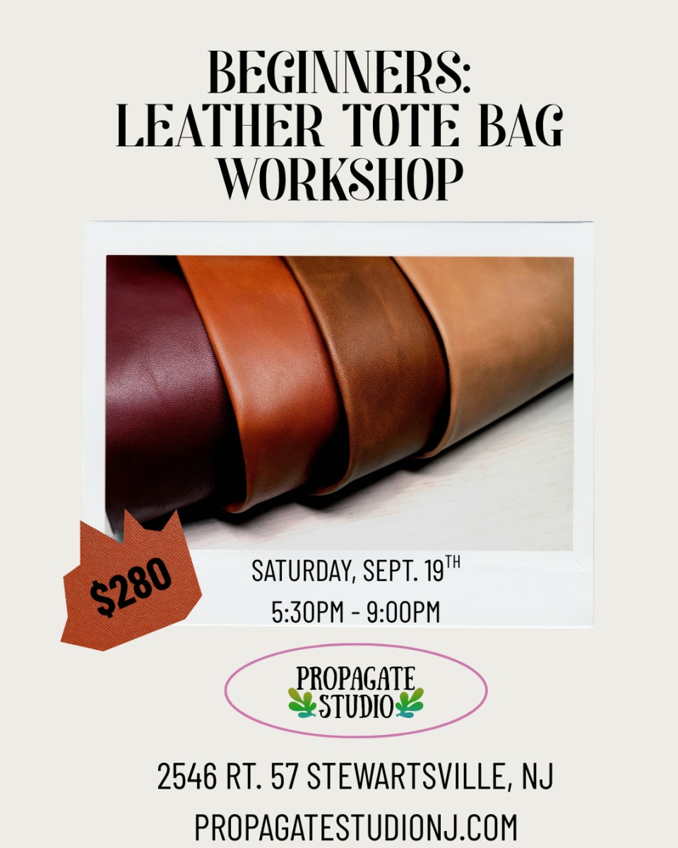 Beginners: Leather Tote Bag Workshop in Stewartsville