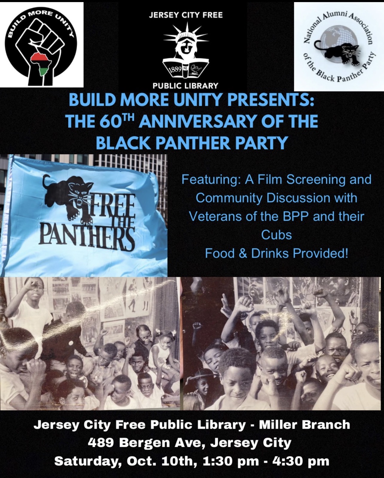 60TH ANNIVERSARY BLACK PANTHER PARTY in Jersey City