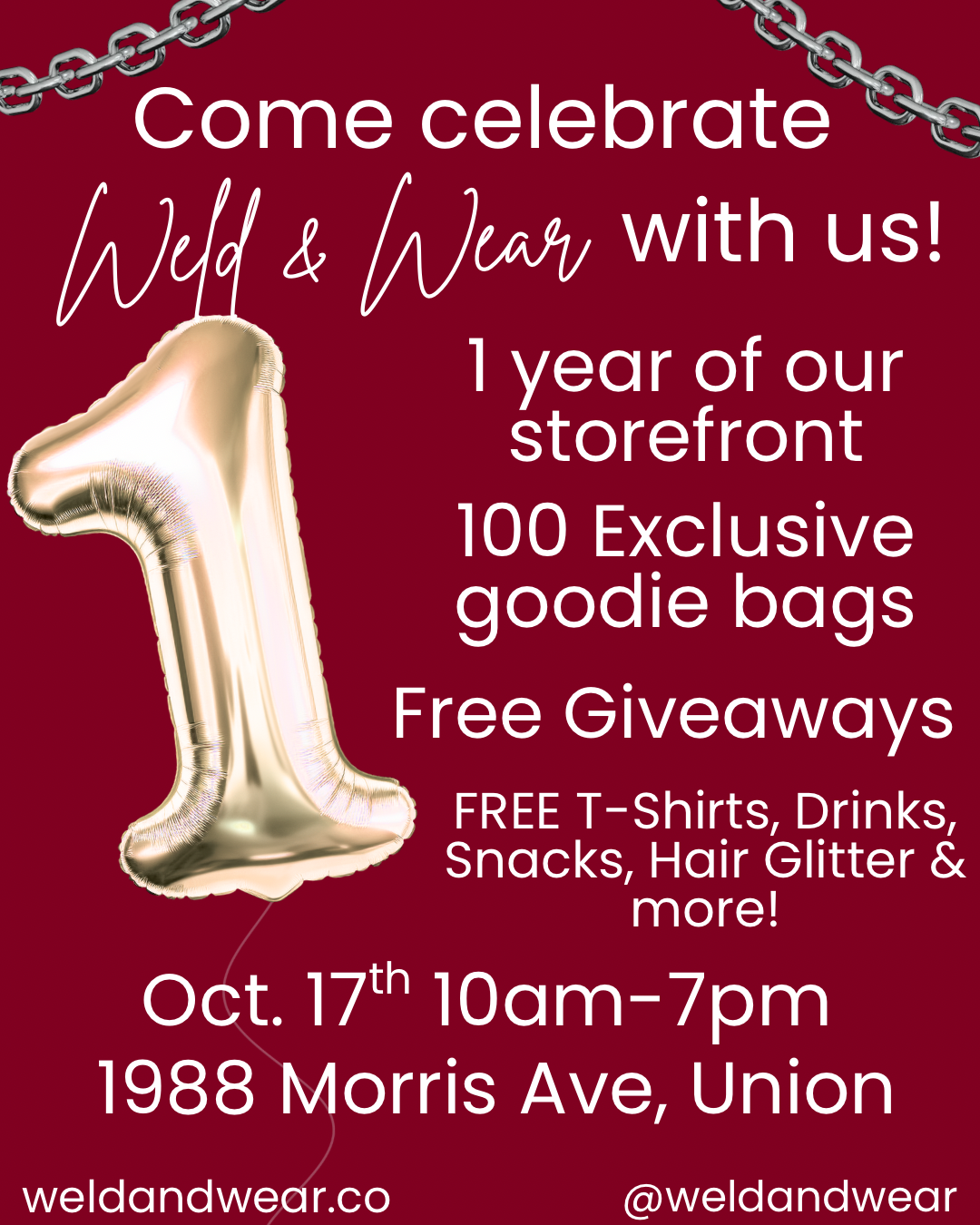 Weld & Wear 1 Year Anniversary!