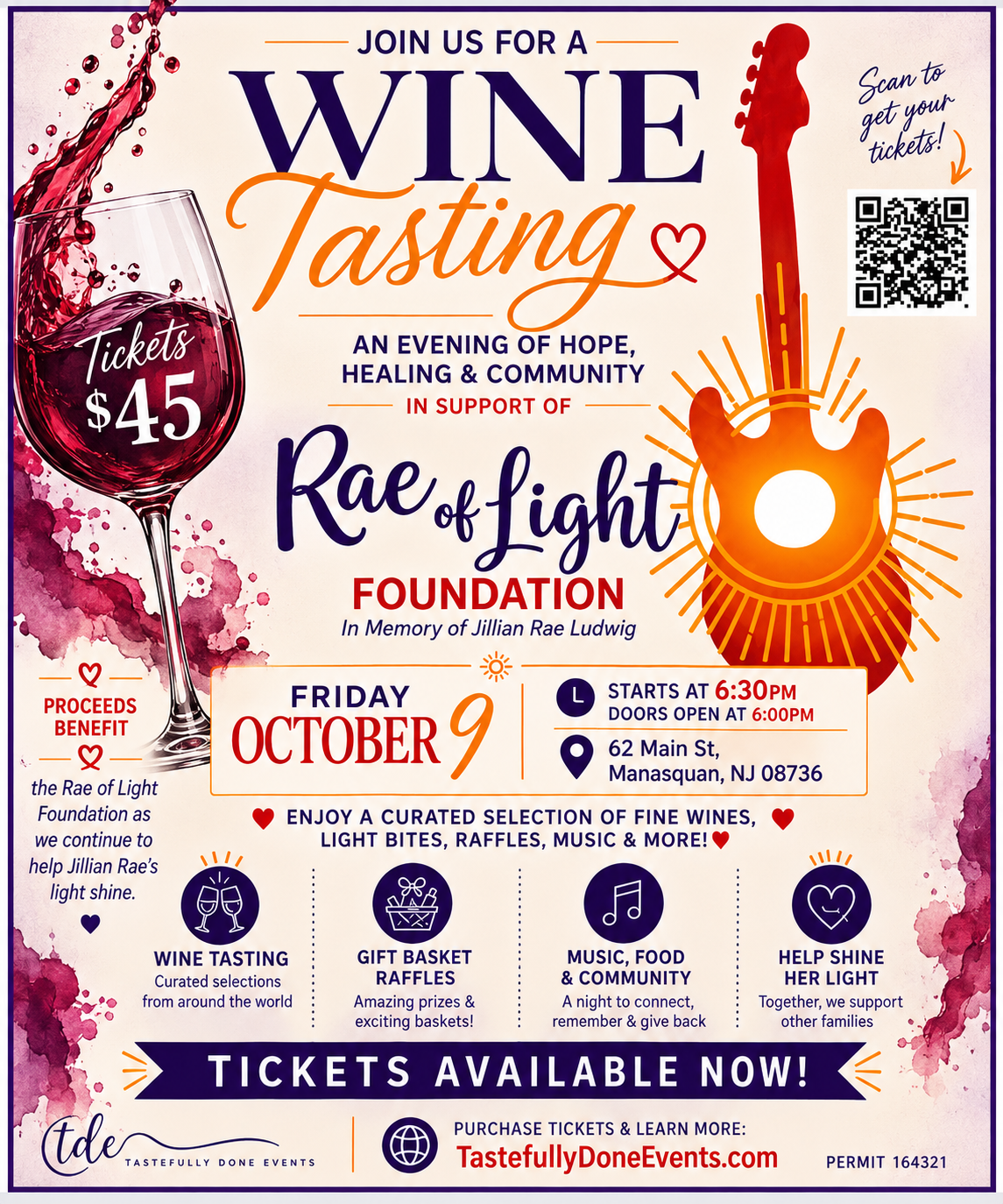 Wine Tasting Fundraiser in support of Rae of Light Foundation