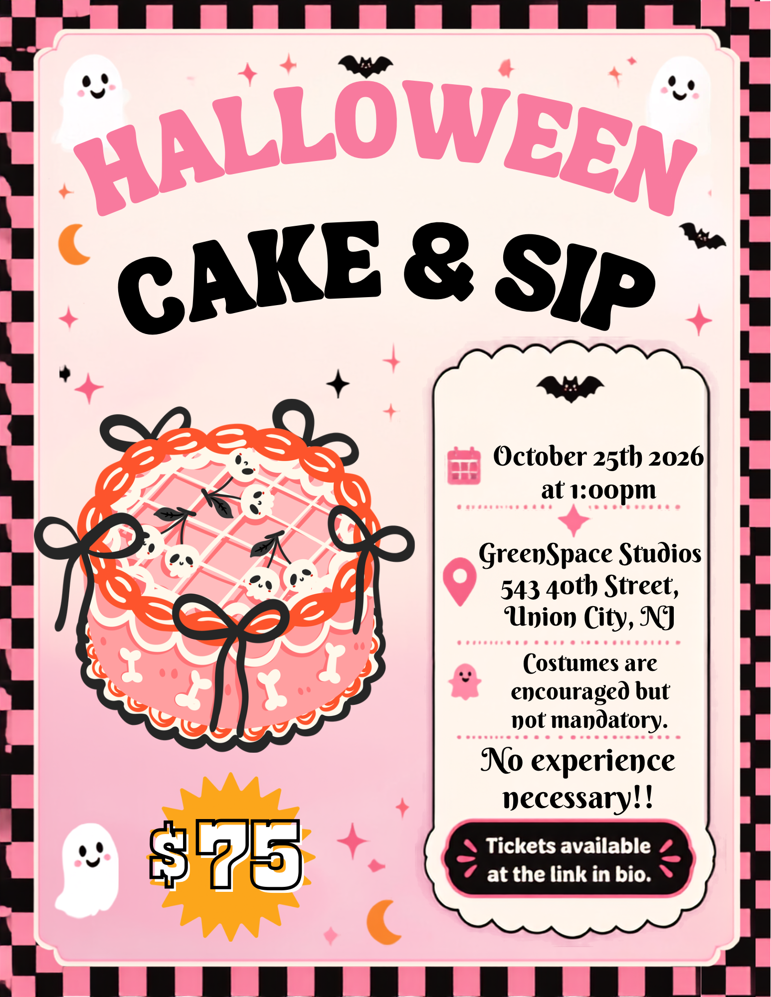 The Bananaxo Cake and Sip Experience: Halloween Edition