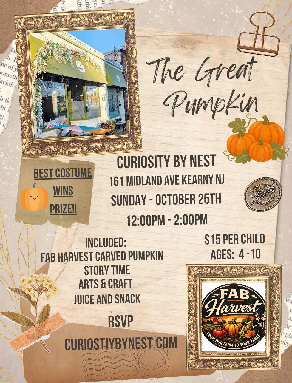 The Great Pumpkin - Halloween Children's Costume Party in Hudson