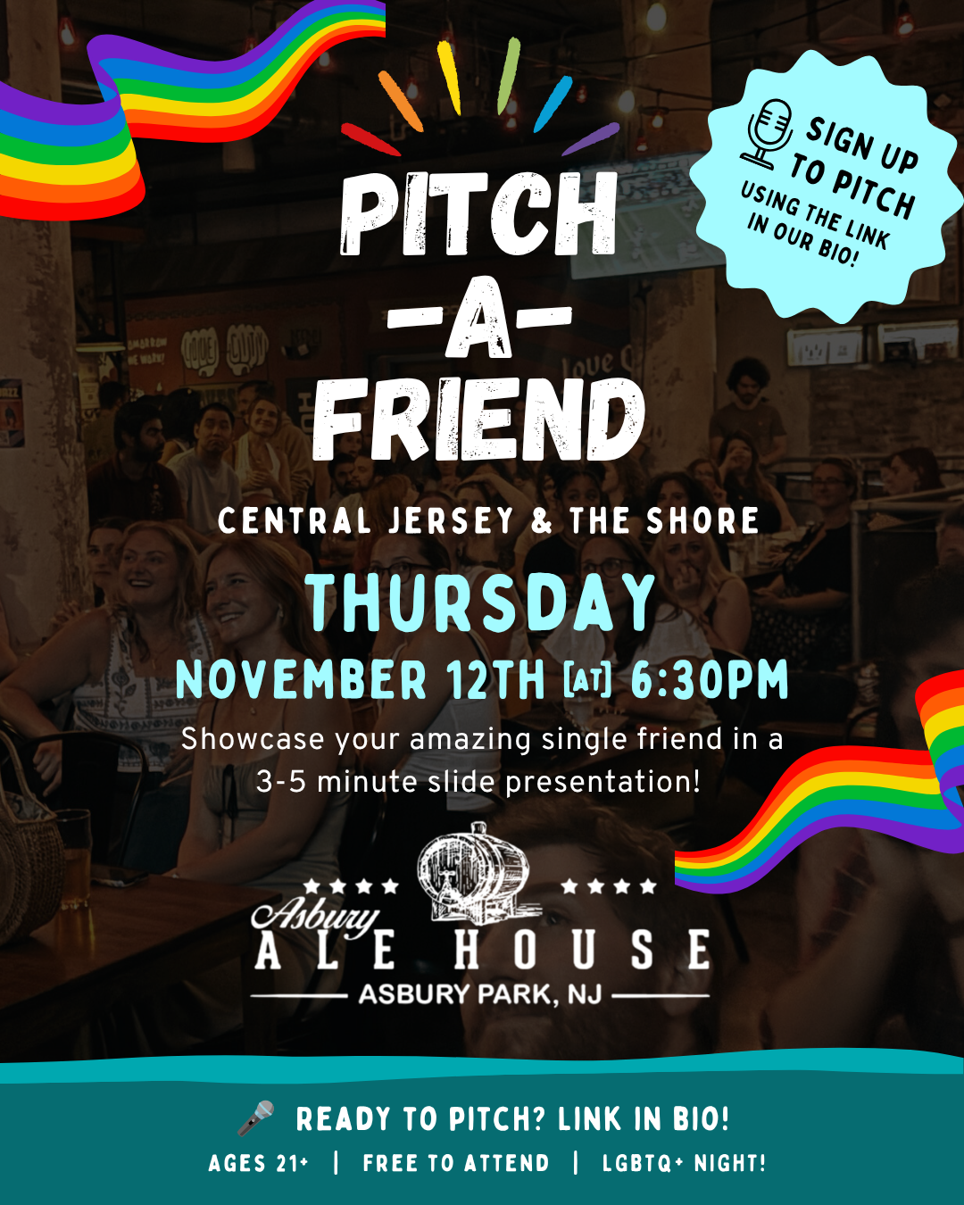 QUEER NIGHT PITCH-A-FRIEND IS COMING TO ASBURY PARK! in Monmouth